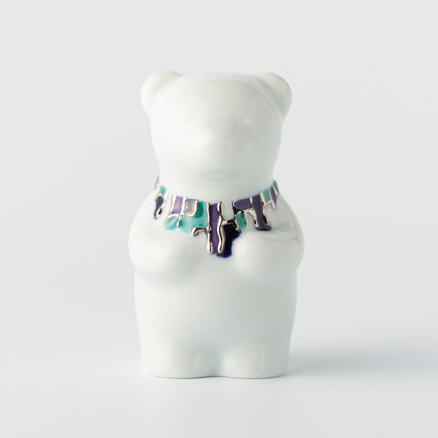 ＜momoco＞有田焼　momoco bear【辻拓眞　滴下細工 Jade】