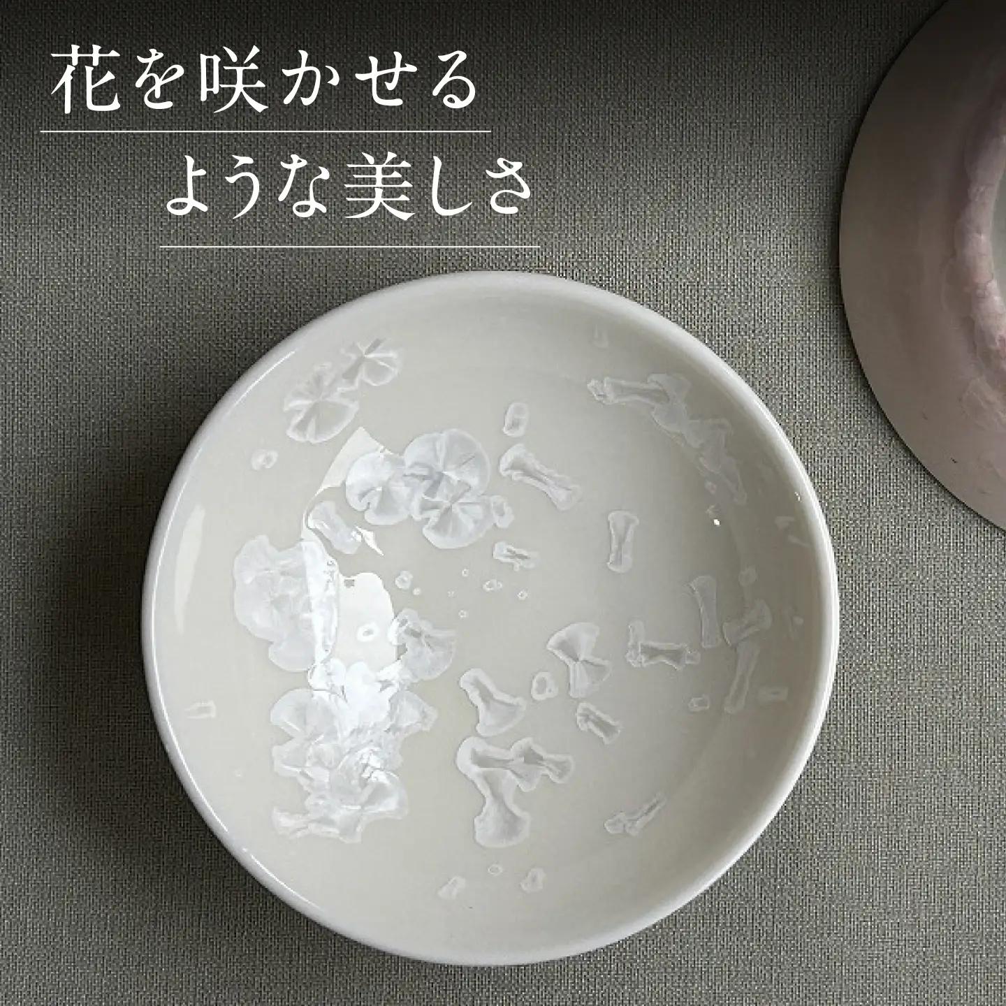【美濃焼】 花を咲かせるような美しさ 平盃 輝華結晶・さくら 2点セット 多治見市 / カネヨ / 壽泉窯[TBO015]