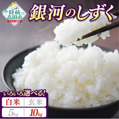 ふるさと納税 陸前高田市 先行受付 令和8年産 新米 銀河のしずく 10kg 白米 米 お米 精米 お弁当 ブランド米 限定