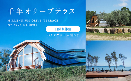 ペアチケット 千年オリーブテラス 日帰り体験 入園つき 小豆島 ペアチケット【2名】