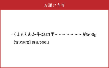 1-1310　GI認証　くまもとあか牛　焼肉用　500ｇ　あか牛 ヘルシー 赤身 うま味 くまもと