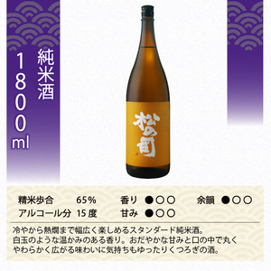 定期便 日本酒 松の司 「純米酒」 3本 ( 1種類 × 3回 ) 1800ml 父の日 金賞 受賞酒造【 お酒 一升瓶 日本酒 酒 松瀬酒造 人気 日本酒 おすすめ 日本酒 定番 御贈答 銘酒 贈答