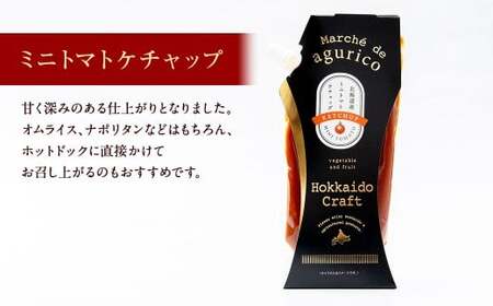 【12回定期便】agurico ミニトマトセット 《ケチャップ・ソース：各200g×5本 計10本×12回》 | 調味料 野菜 トマト ケチャップ トマトソース 北海道産ミニトマト
