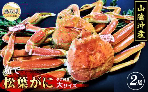 F24-015 【特撰】茹で　松葉かに　タグ付き　大サイズ　2尾入【期間･数量限定】