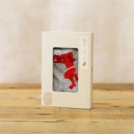 仏下-ぶつした-邪鬼ソックスLサイズ・グレー【配送不可地域：離島】【1300802】