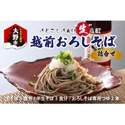 ふるさと納税 大野市 名水の里越前大野の「越前おろしそば”生そば”詰合せ」「老舗製麺所 石塚七左衛門商店の生そば」