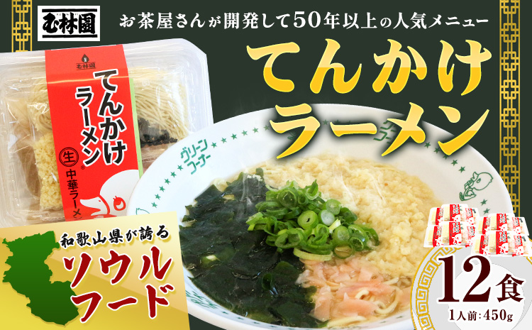 ラーメン てんかけラーメン 12食 玉林園《30日以内に出荷予定(土日祝除く)》 和歌山県 日高町 らーめん 天かす わかめ グリーンコーナー ご当地 グリーンソフト 抹茶 送料無料