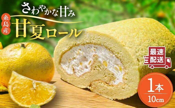 
                  糸島甘夏みかんロールケーキ 1本 糸島市 / わかまつ農園 [AHB064]
                