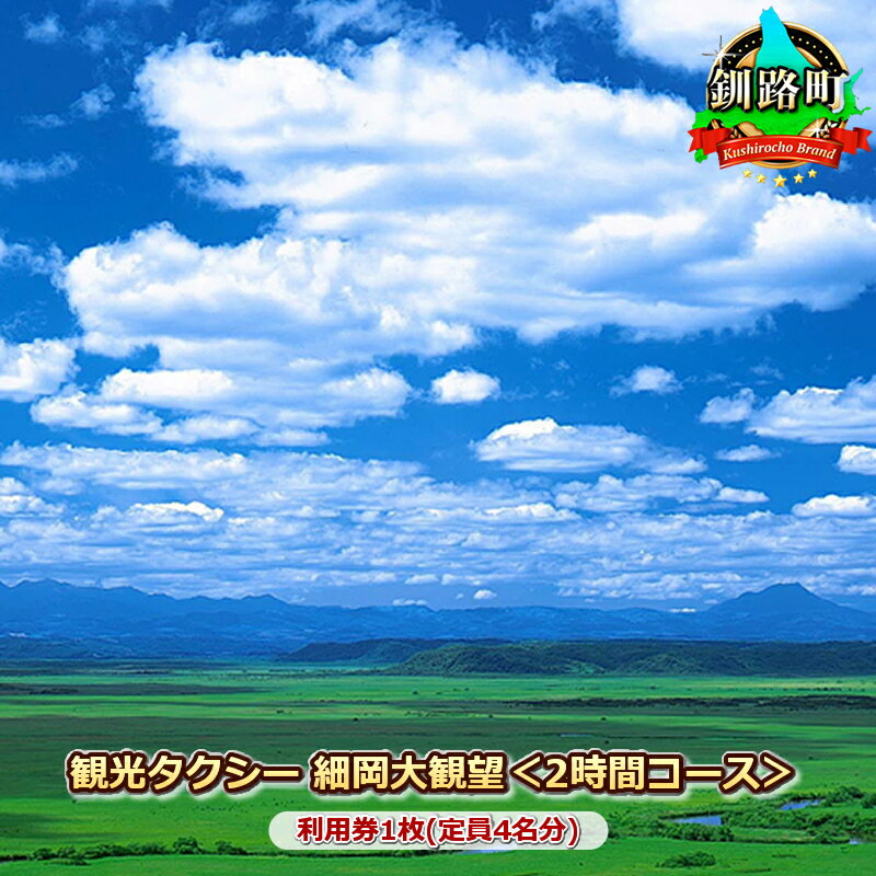【ふるさと納税】観光タクシー 細岡大観望＜2時間コース＞利用券1枚(定員4名分)【 利用券 チケット 北海道 釧路町 】 ワンストップ特例制度 オンライン