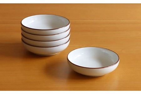 【白山陶器】【定番のシリーズ】白磁千段3.0深皿 5枚セット 食器 皿 【波佐見焼】[TA117]