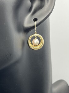 K18　アコヤパール　アメリカンピアス　KE0863