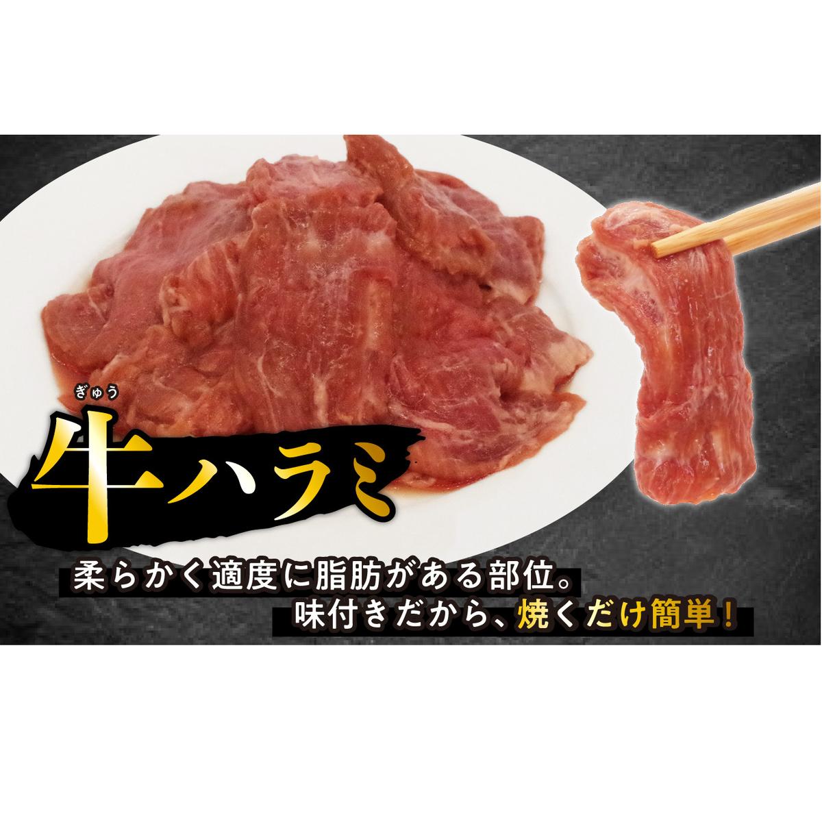 訳あり 味付け 牛 ハラミ 1.6kg （ 400g × 4パック ） 不揃い 日高昆布 使用 特製タレ漬 牛肉 はらみ 焼肉 バーベキュー 冷凍 北海道 新ひだか町_イメージ2