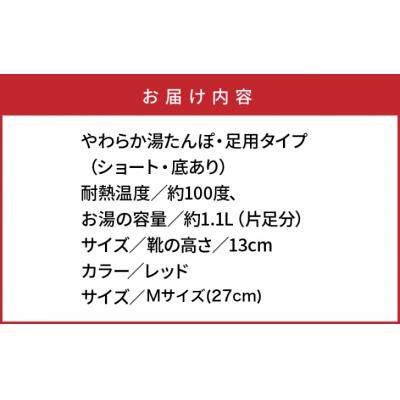 ふるさと納税 国東市 クロッツやわらか湯たんぽ/足用ショートタイプ(レッド/M)_2011Z-2 |  | 03