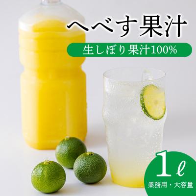 ふるさと納税 高原町 宮崎の特産柑橘へべすの手搾り果汁1L(業務用) TF789