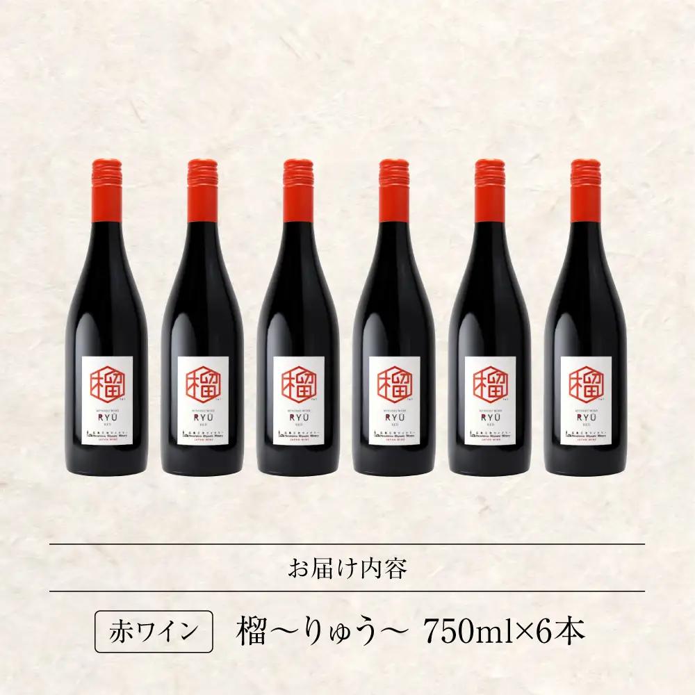 赤ワイン 榴 りゅう RYU 750ml×6本 [APAZ135]赤ワイン