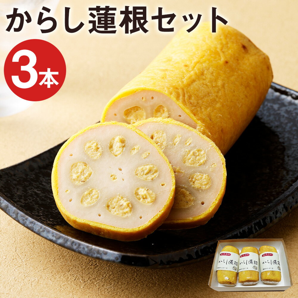 【ふるさと納税】からし蓮根セット 約280g×3本 辛子蓮根 揚げたて レンコン 郷土料理 熊本県 おつまみ 惣菜 冷蔵 送料無料《90日以内に出荷予定(土日祝除く)》