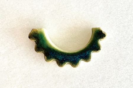 ゴーヤーの箸置き（ハーフ）2個セット｜やちむん 箸置き 箸 はし ゴーヤー 2個 セット 沖縄 沖縄県 豊見城市 送料無料（DD002）