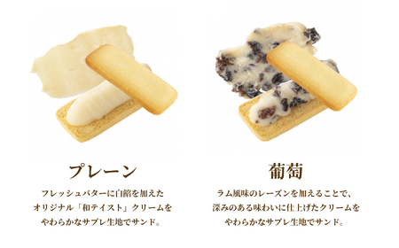 生バターサンド セット（プレーン８個・葡萄８個）スイーツ ギフト 詰め合わせ 食べ比べ 小分け お取り寄せ 個包装 向山製作所