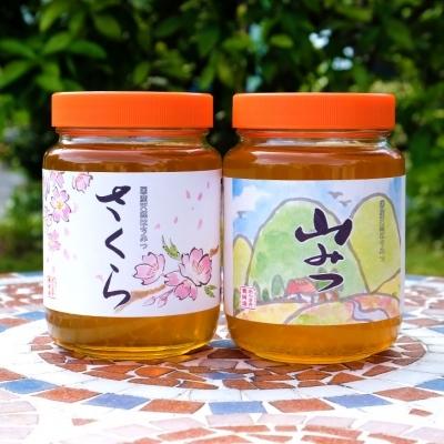 ふるさと納税 小郡市 はちみつ 国産 天然 純はちみつ 1kg×2本セット やまみつ&amp;さくら[No5354-0299]