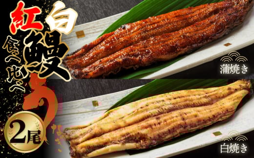 No.496 食べ比べ紅白鰻各1尾 ／ うなぎ ウナギ かば焼き 花心亭 愛知県