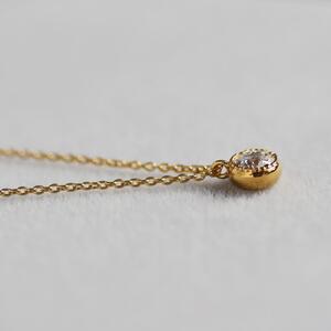 サステナブルなジュエリーを ラボグロウンダイヤモンド K18 ネックレス 0.2ct ミルグレイン　LAB-K18-003