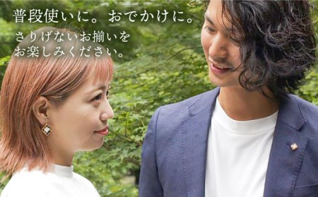 陶器婚式セット（タイルピンバッジ・ピアス） 『らんたん飴』柄【七窯社】 装飾品 ファッション アクセサリー かわいい おしゃれ [TAP019]