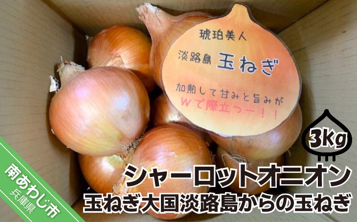 淡路島極熟玉葱3kg　シャーロットオニオン　玉ねぎ大国淡路島からの玉ねぎ