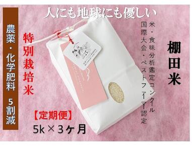 【2025年産新米】【定期便】魚沼コシヒカリ 苗場プリンセス 特別栽培米 農薬化学肥料5割減 精米（5kg）×3回 合計15kg