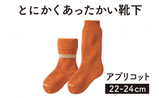 「とにかくあったかい靴下 女性用（22～24cm）」【アプリコット】くつ下 くつした 室内用靴下 レディース 保温 保湿 山忠