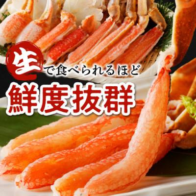 ふるさと納税 京丹後市 【生食可・蟹しゃぶ】高鮮度!お刺身でも食べられる!カット生ズワイガニ4肩分　冷凍 |  | 01