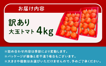 訳あり大玉トマト(ご家庭用)4kg / 朝採り 甘い 桃太郎 とまと / 恵那市 / クリエイティブファーマーズ [AUAH016]