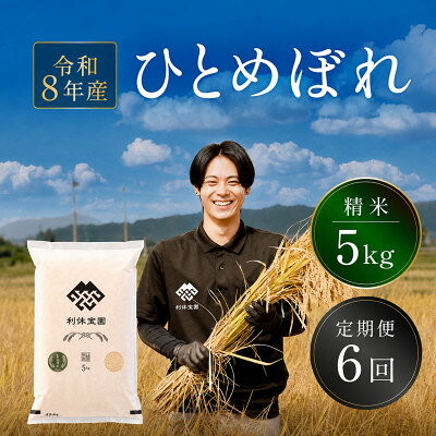 【ふるさと納税】【発送月固定定期便】ひとめぼれ(精米) 5kg 山形県産全6回【4091138】