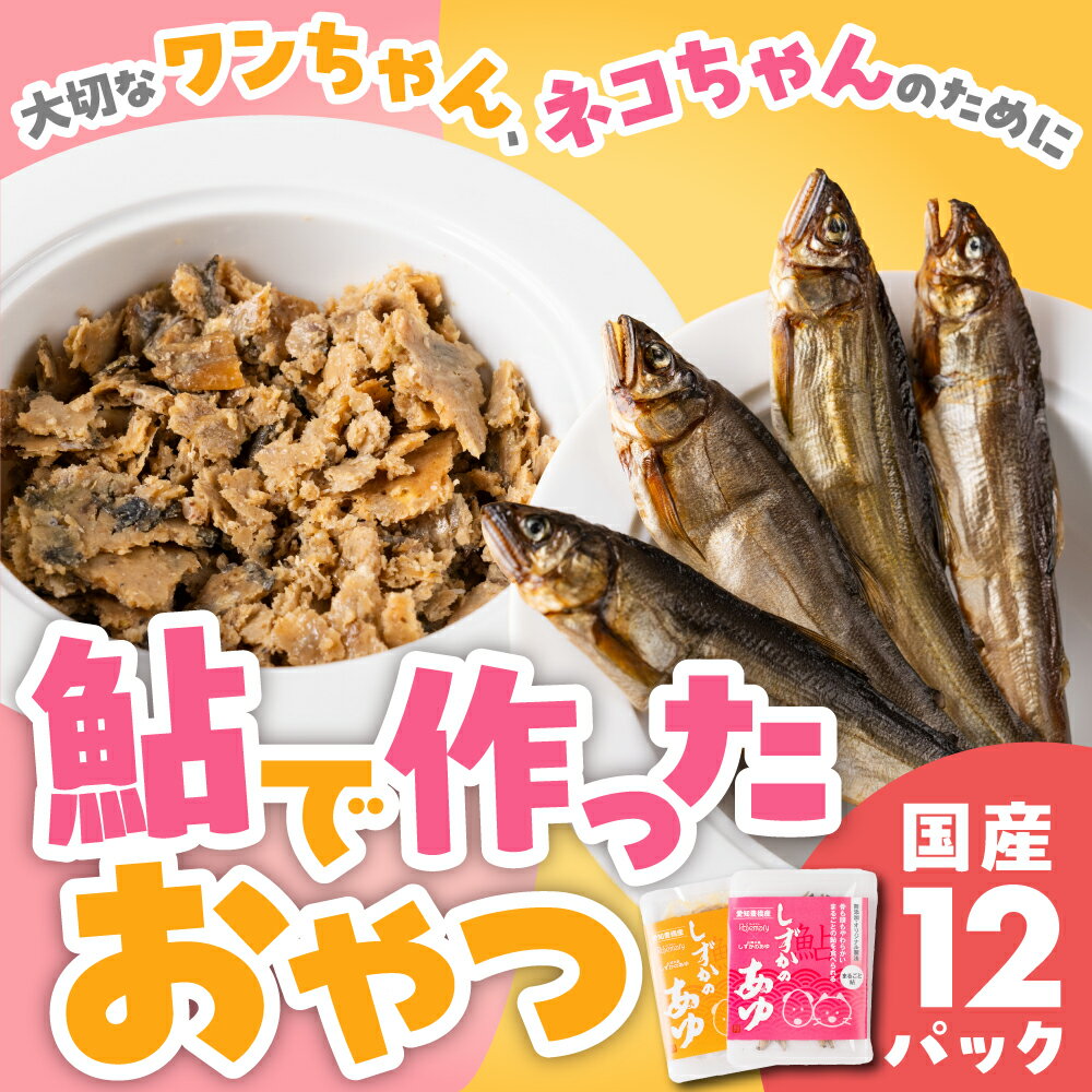 【ふるさと納税】豊橋産 アユ ペットフード 12パック ドッグフード ペット キャットフード 犬 いぬ 猫 ねこ おやつ お手軽 おためし 低脂質 安全 国産 送料無料