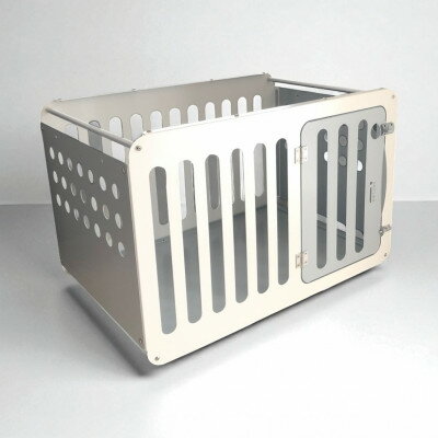 【ふるさと納税】アルミ製犬用ケージ 高級ペットサークル「i100」基本セット【ホワイト×ライトグレー】【1687108】