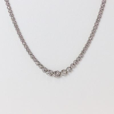 ふるさと納税 山梨市 プラチナダイヤモンド5.00ctロングネックレス80cm |  | 02
