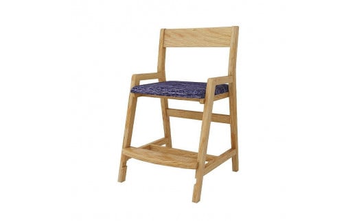 【開梱設置】高野木工 セレスト チェア ホワイトオーク 生地：CHART6 ダークブルー【10年保証】