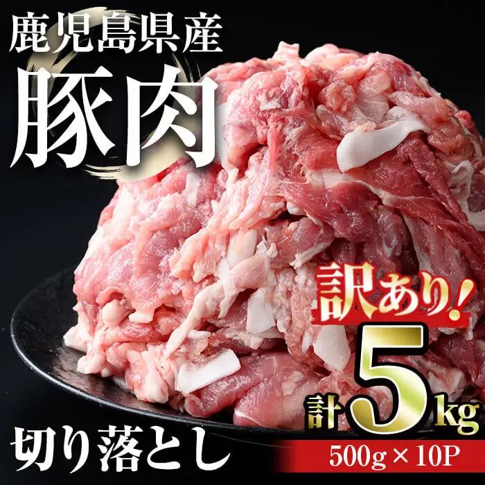 【訳あり】鹿児島県産 豚肉 切り落とし(計5kg・500g×10パック)【おきどき】A458-v04