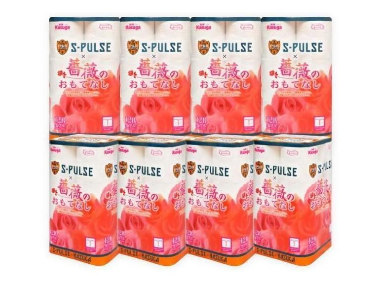 【ふるさと納税】寄付が清水エスパルスを応援！！ 薔薇のおもてなしトイレットペーパー ダブル 25m 12ロール x 16パック 計192ロール 香り付き 再生紙100％ 限定 薔薇のおもてなしトイレットペーパー ダブル日用品 消耗品 防災 備蓄 コスパ ランキング◆