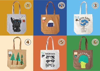 オリジナル 手刷り トートバッグ(まねきねこ)エコバッグ 雑貨 大きめ A4 かわいい