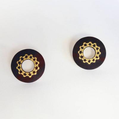 ふるさと納税 ふじみ野市 伝統技法　截金「KIRIKANE」アクセサリー　ピアス 環 “tamaki”