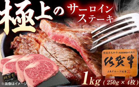 佐賀牛 サーロインステーキ 1kg（250g×4枚）[UEM061]