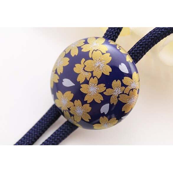 有田焼ループタイ 瑠璃金彩桜 有田焼アクセサリー二宮閑山 A15-29_イメージ2