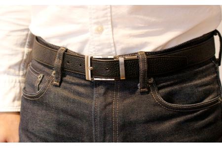 SHRUNKEN LEATHER ELASTIC BELT [KMK-0112]