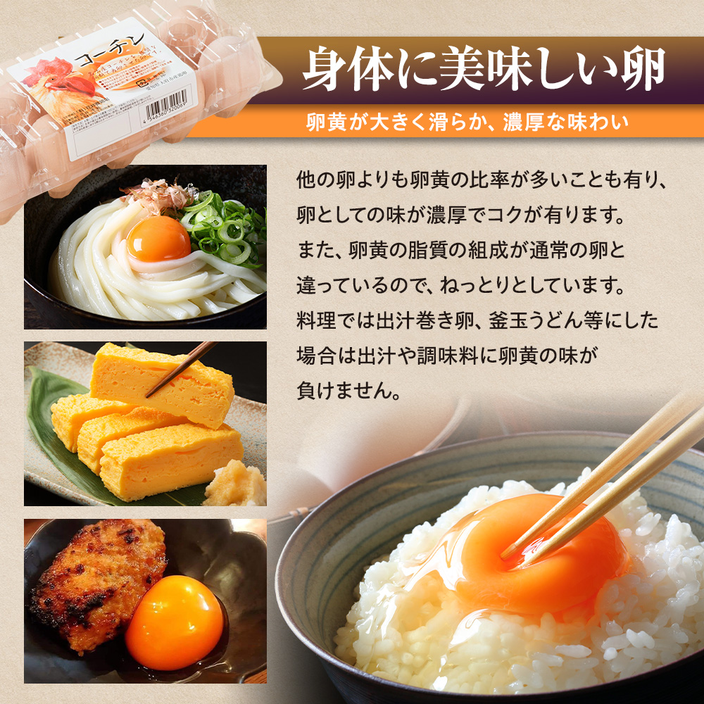 【6か月定期便】日本三大地鶏！！ 「純系　名古屋コーチンの卵」（30個） 本当に美味しい食べ物は調味料の味に負けません！