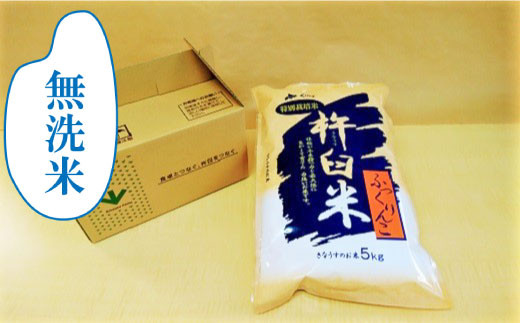 
            【無洗米3ヶ月定期便】特別栽培「きなうす米」ふっくりんこ5kg×3回　J035
          