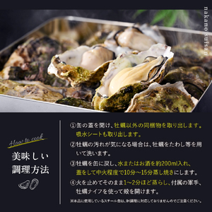 中野水産 美浄生牡蠣 冷蔵 カンカン焼 軍手、牡蠣ナイフ付 約1.5kg (10～15個程度)