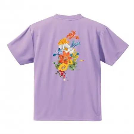 JTTA公認　卓球ユニフォーム【男女兼用(ドライ):Mサイズ】フラワー　ラベンダー_装飾品・工芸品  洋服 _【1518789】