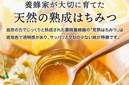 【2025年採蜜】 完熟はちみつ　120g （藤岡養蜂園）004FY01N. ／ 完熟 熟成 天然 ハチミツ 養蜂 蜂蜜 ミツバチ しりばり 瓶 