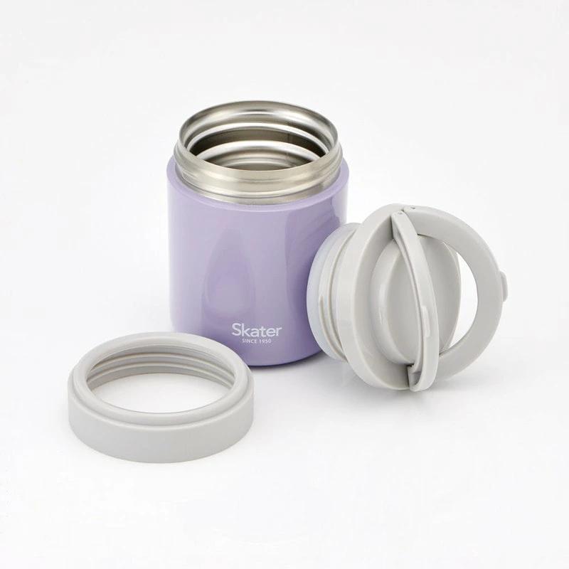 スープジャー 「折りたたみハンドルデリカポット」 300ml ライラック スープジャー 保温 保冷 スープジャー 保存容器 かわいい コンパクト 可愛い メンズ レディース 女性 男性 (スケーター株