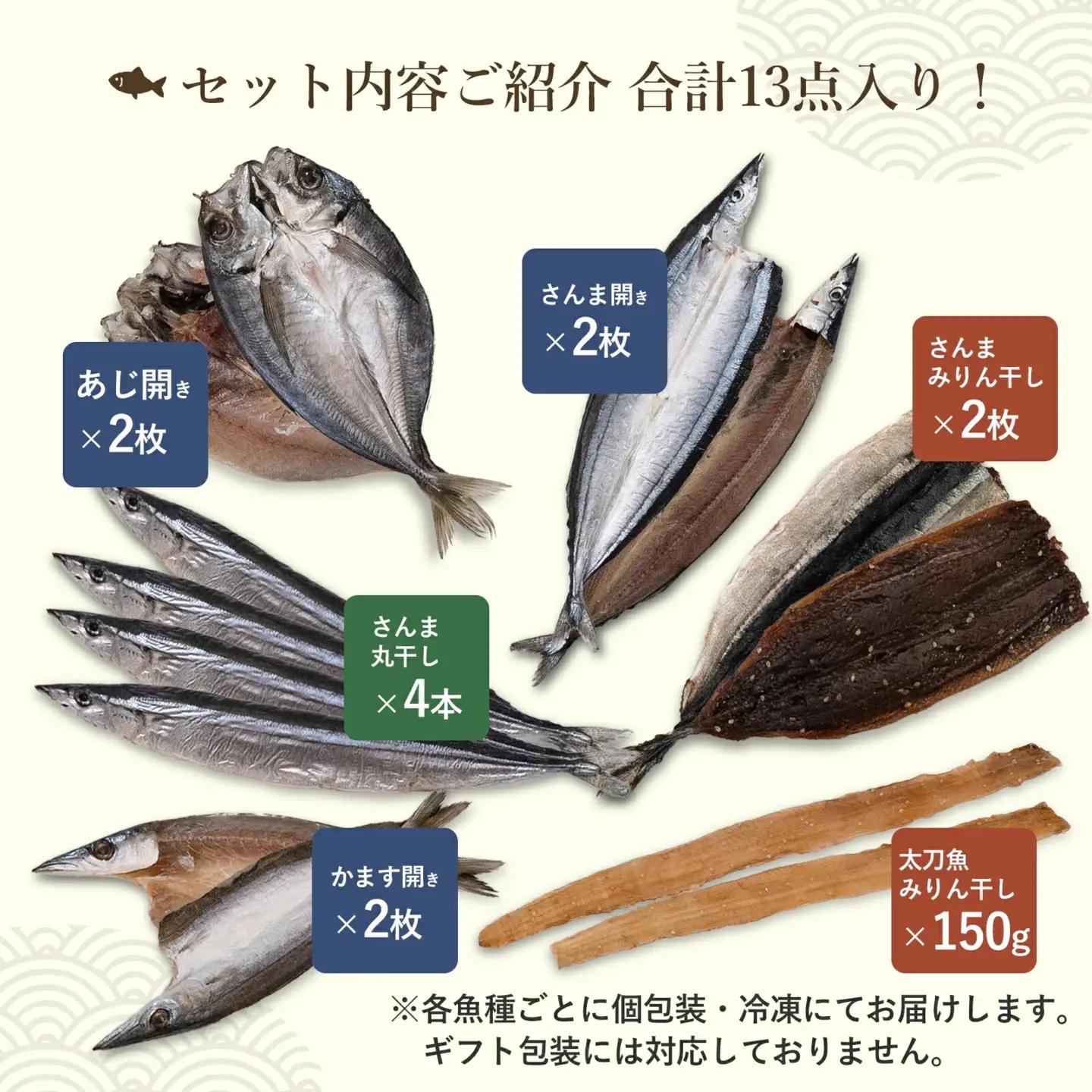 干物 詰め合わせ 6種 13点 食べ比べ 松屋水産 干物【mtys0001】